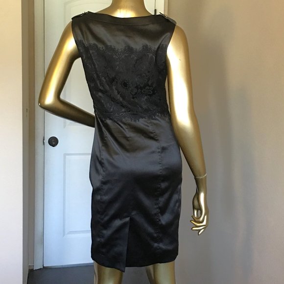 KAREN MILLEN  Black Lace Inset Cocktail Pencil Dress 𝐍𝐄𝐖 𝐖𝐈𝐓𝐇 𝐓𝐀𝐆𝐒! - Picture 9 of 16